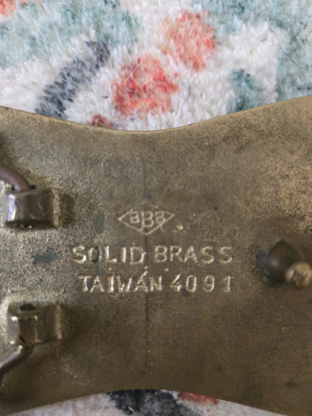 Vintage Miller Solid Brass Belt Buckle - Picture 3 of 4